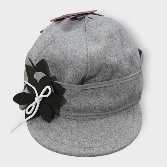 Stormy Kromer Womens Petal Pusher Cap Gray With Gray And Black Flowers Size 7 - Picture 8 of 8